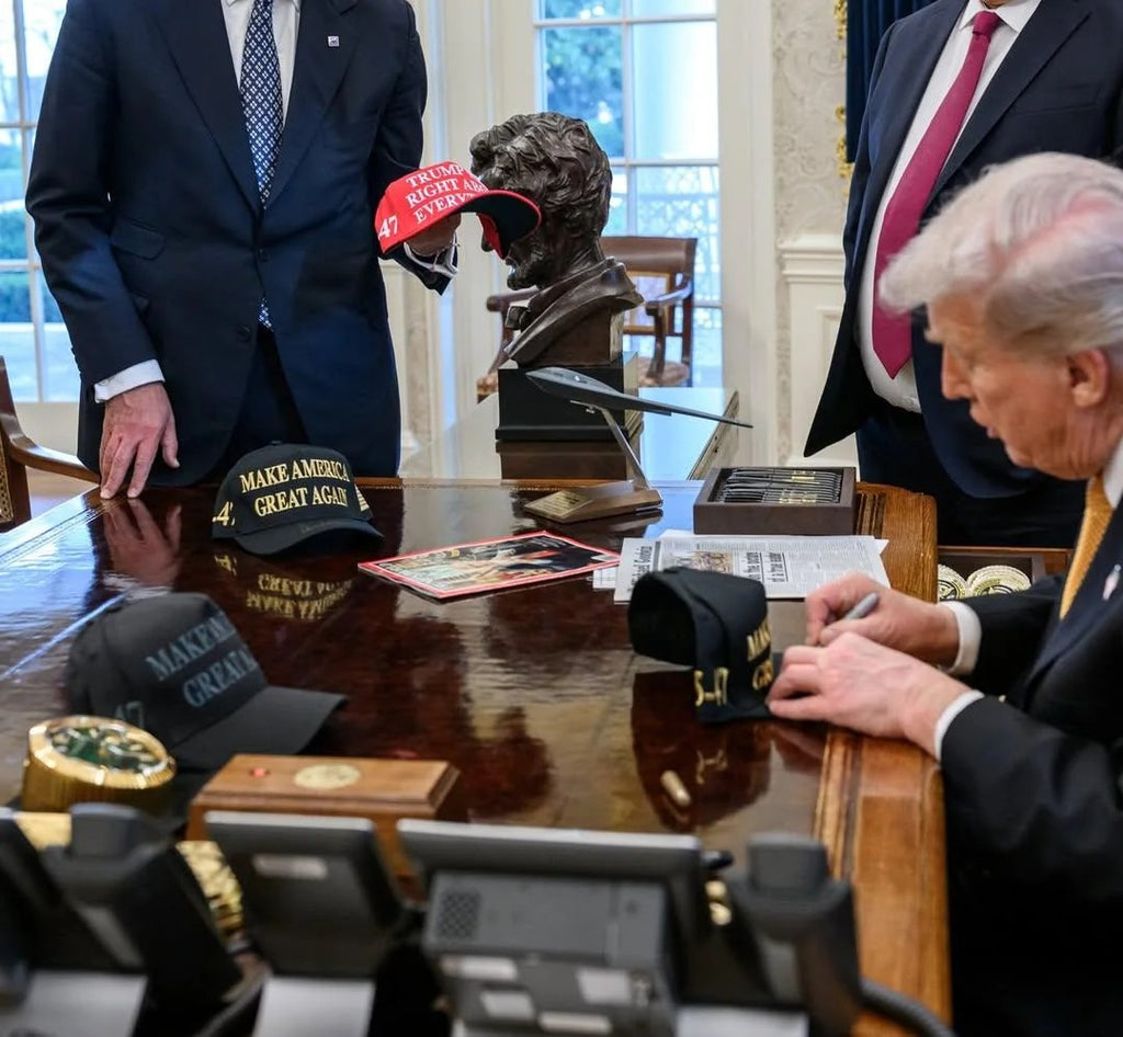 Clock featured on the left side of the image in the Oval Office (Photo Credit: The White House)