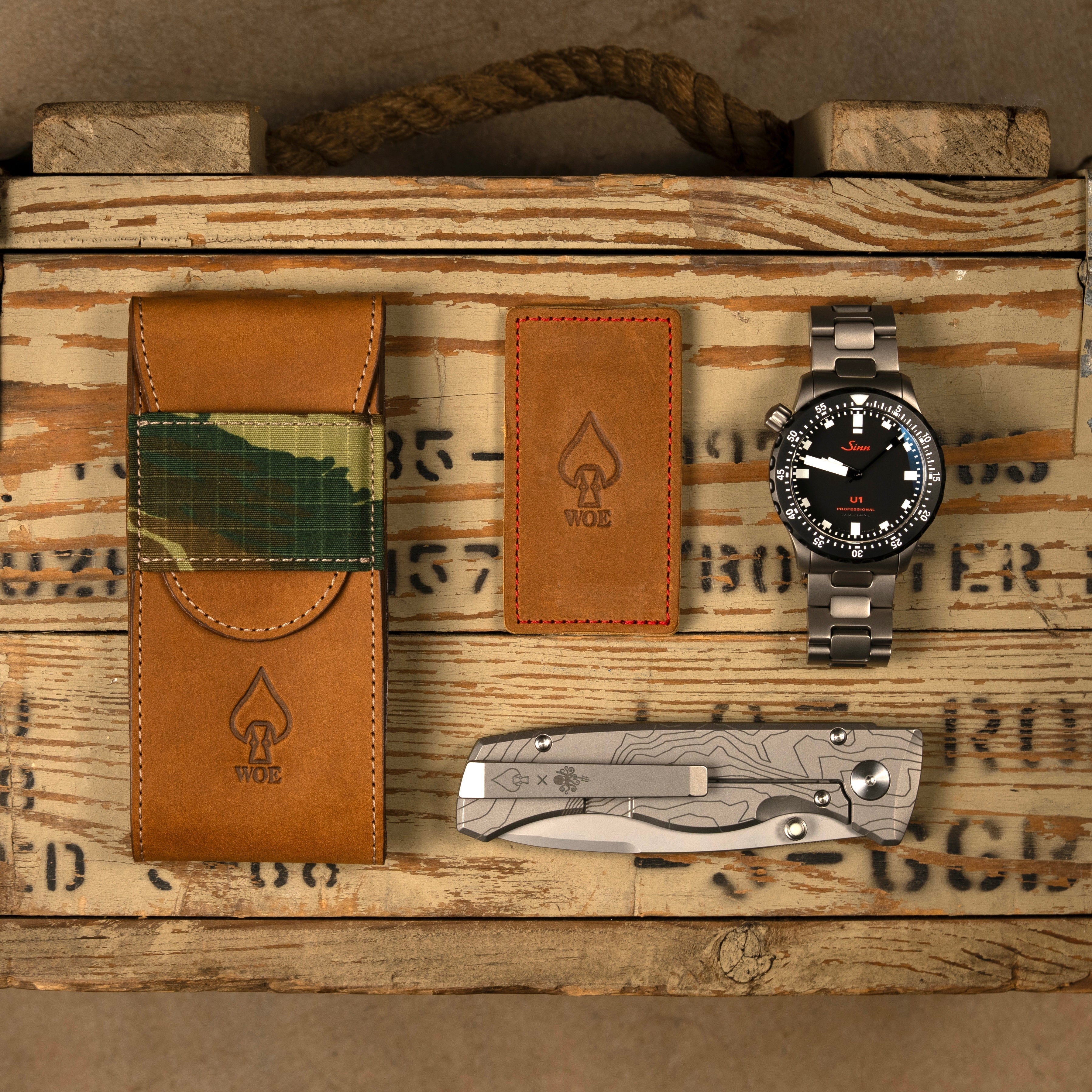 W.O.E. Watch Travel Pouch and Challenge Coin - The History