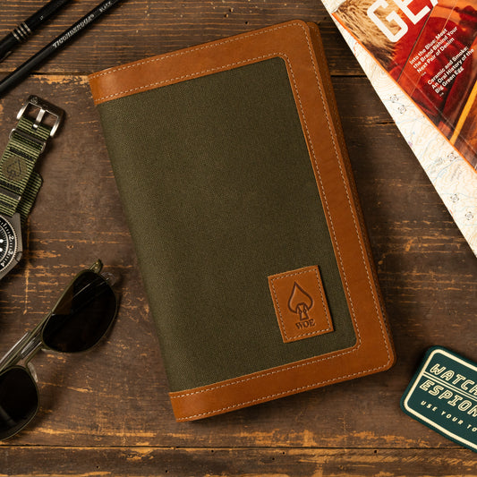 Leather & Canvas Moleskine Cover