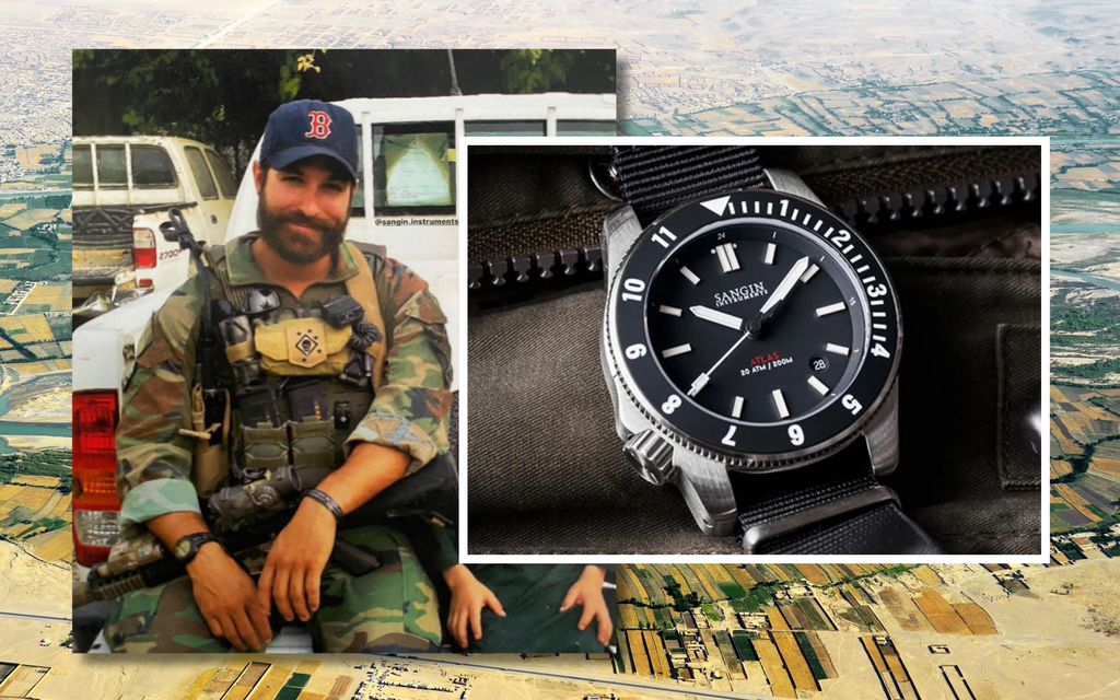 Servantes, in his Marine Raider days, wearing a Digital Tool Watch.