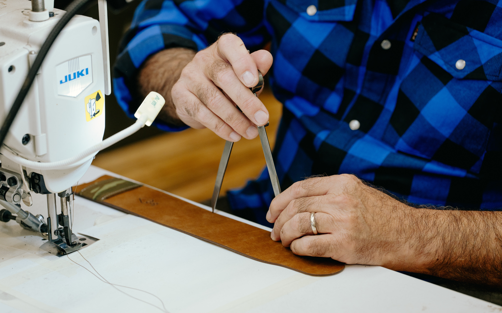Everything Leather Works Minnesota makes passes through Kent’s hands.