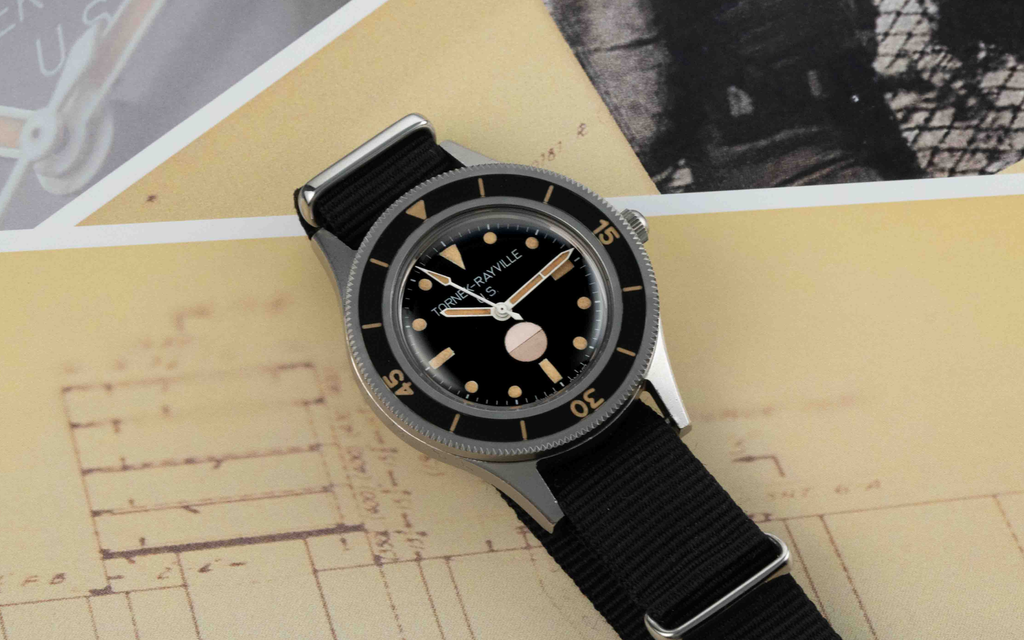 vintage original tornek rayville tr-900 diver's watch navy seals